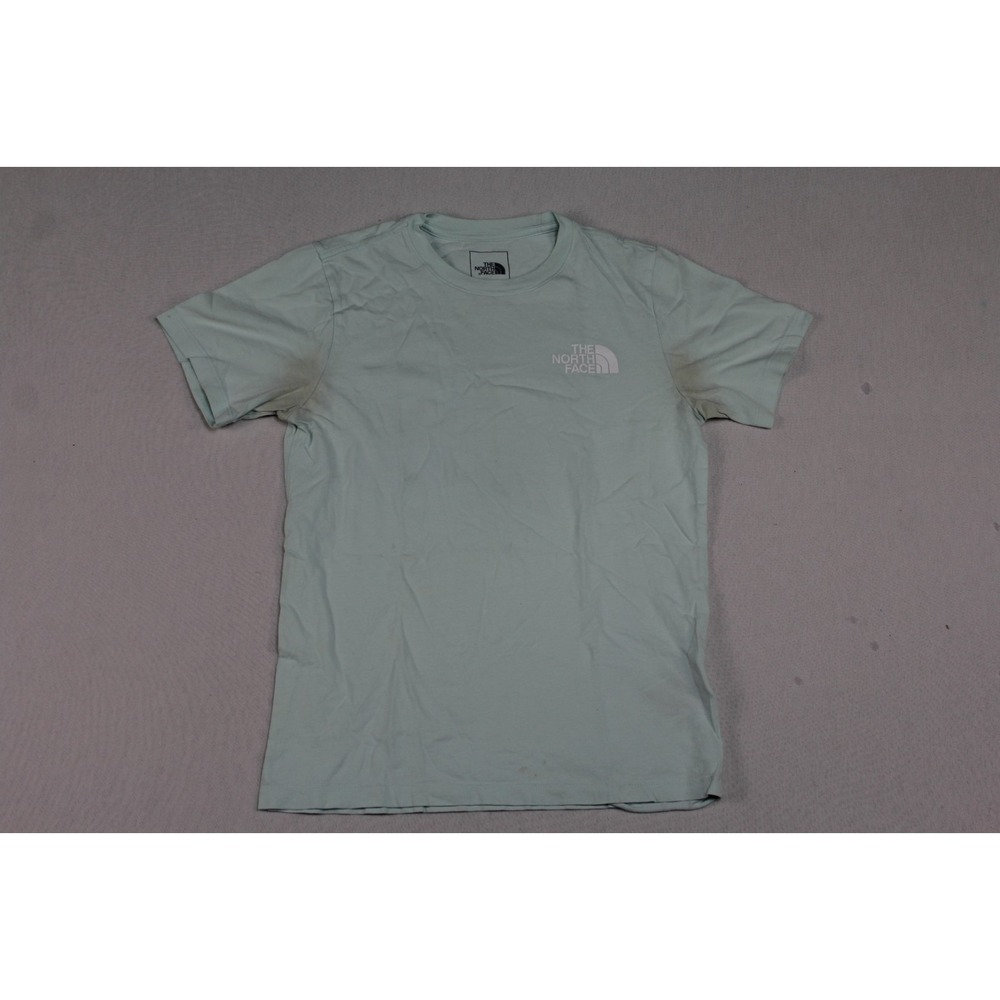 The North Face T-Shirt Womens XS Teal Good Crew Neck Short Sleeve Graphic Logo - Picture 1 of 10